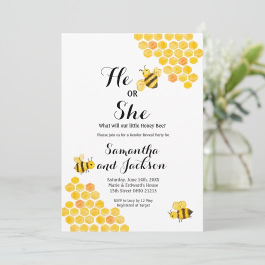 Wat zal baby zijn Gender Reveal Shower Kaart (Staand voorkant)