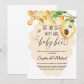 Wat zal baby zijn Gender Reveal Shower Kaart (Voorkant / Achterkant)