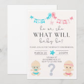 "Wat zal baby zijn?" Gendereducatie Kaart (Voorkant / Achterkant)