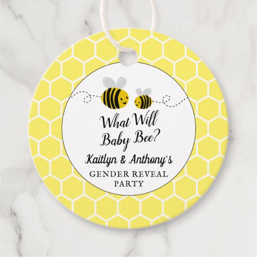 Wat zal Baby zijn? Geslacht onthullen partij Bedankjes Labels (Voorkant)