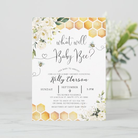 Wat zal Baby zijn om Baby van de partij te onthull Kaart (Staand voorkant)