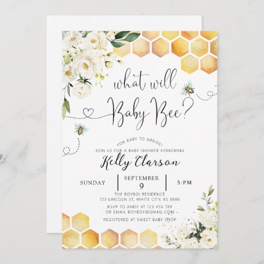 Wat zal Baby zijn om Baby van de partij te onthull Kaart (Voorkant / Achterkant)