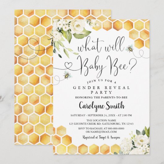 Wat zal Baby zijn om Baby van de partij te onthull Kaart (Voorkant / Achterkant)