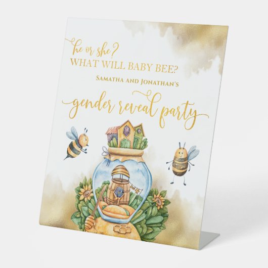 Wat zal Baby zijn? Reclamebord Met Voetstuk (Voorkant)