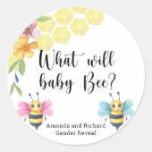 Wat zal baby zijn ronde sticker (Voorkant)