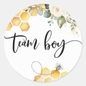 Wat zal baby zijn team boy stickers (Voorkant)