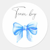 Wat zal baby zijn teamboy ronde sticker (Voorkant)