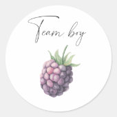 Wat zal baby zijn teamboy ronde sticker (Voorkant)