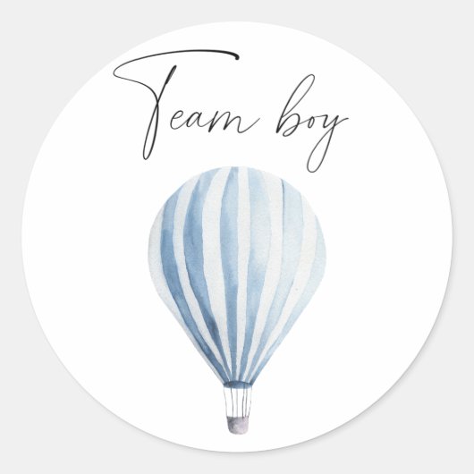 Wat zal baby zijn teamboy ronde sticker (Voorkant)