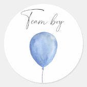 Wat zal baby zijn teamboy ronde sticker (Voorkant)