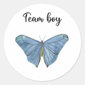 Wat zal baby zijn teamboy ronde sticker (Voorkant)