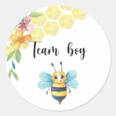 Wat zal de baby-bijenploeg doen? ronde sticker (Voorkant)