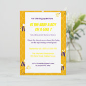Wat zal de baby van de bijen Genderkwesties uitnod Kaart (Staand voorkant)