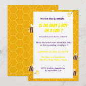 Wat zal de baby van de bijen Genderkwesties uitnod Kaart (Voorkant / Achterkant)