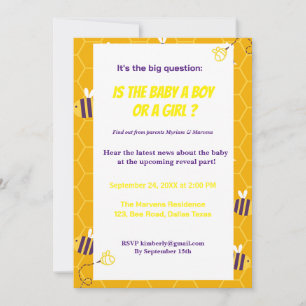 Wat zal de baby van de bijen Genderkwesties uitnod Kaart