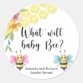 Wat zal de baby zijn ronde sticker (Voorkant)