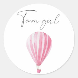 Wat zal de baby zijn team meisje ronde sticker