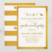 Wat zal de genderdimensie in Baby zijn? Kaart (Voorkant / Achterkant)