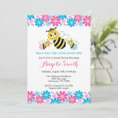 Wat zal de uitnodiging tot het Baby shower van de  (Staand voorkant)