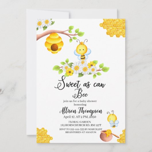 Wat zal de uitnodiging van de baby zijn? (Voorkant)