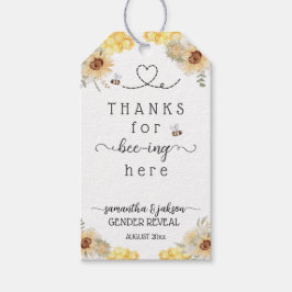 Wat zal de zonnebloem bij baby zijn? cadeaulabel