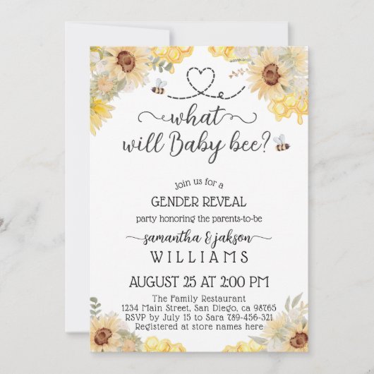 Wat zal de zonnebloem bij baby zijn? kaart (Voorkant)