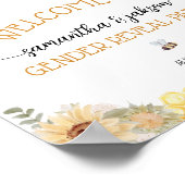 Wat zal de zonnebloem van de baby zijn Geslacht We Poster (Hoek)