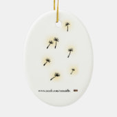Wat zal er gebeuren? keramisch ornament (Achterkant)