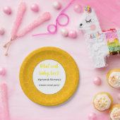 Wat zal het baby doen? papieren bordje (Feest)