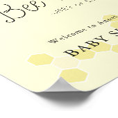 Wat zal het Baby shower Welkome Teken zijn Poster (Hoek)