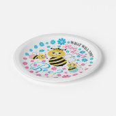 Wat zal het kleine honingbijengeslacht onthullen? papieren bordje (Gekanteld)