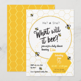 Wat zal het worden? baby shower Geslacht onthullen Kaart