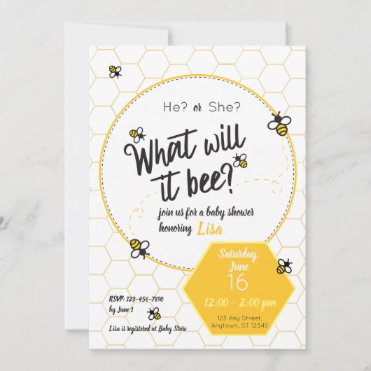 Wat zal het worden? baby shower Geslacht onthullen Kaart (Voorkant)