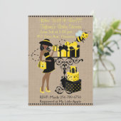 Wat Zal Het Zijn Afro-Amerikaanse Baby Onthulling Kaart (Staand voorkant)