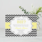 Wat zal het zijn? Chic Chevron Baby shower nodigt  Kaart (Staand voorkant)