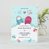 Wat zal het zijn dat hij of zij Pink Blue Gender o Kaart (Staand voorkant)