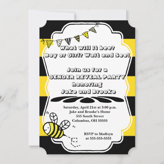 Wat zal het zijn? -Gender Reveal Invitation Kaart (Voorkant)