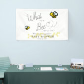 Wat zal het zijn Gender Reveal White Baby shower Spandoek (Beurs)