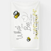 Wat zal het zijn Gender Reveal White Baby shower Spandoek (Verticaal)