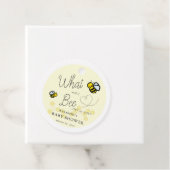 Wat zal het zijn Gender Reveal Yellow Baby shower Bedankjes Labels (In situ)