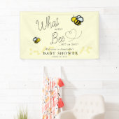 Wat zal het zijn Gender Reveal Yellow Baby shower Spandoek (Insitu)