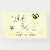 Wat zal het zijn Gender Reveal Yellow Baby shower Spandoek (Horizontaal)
