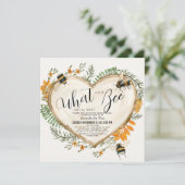 Wat zal het zijn: Hout Slice Heart Gender onthulle Kaart (Staand voorkant)