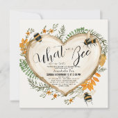 Wat zal het zijn: Hout Slice Heart Gender onthulle Kaart (Voorkant)