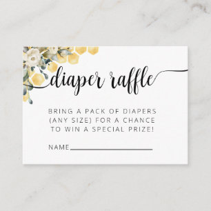 Wat zal het zijn luier Raffle Enclosure Kaart. Informatiekaartje