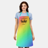 Wat zal ik vandaag baken? Schort regenbooggradiënt (Gedragen)