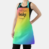 Wat zal ik vandaag baken? Schort regenbooggradiënt (Insitu)