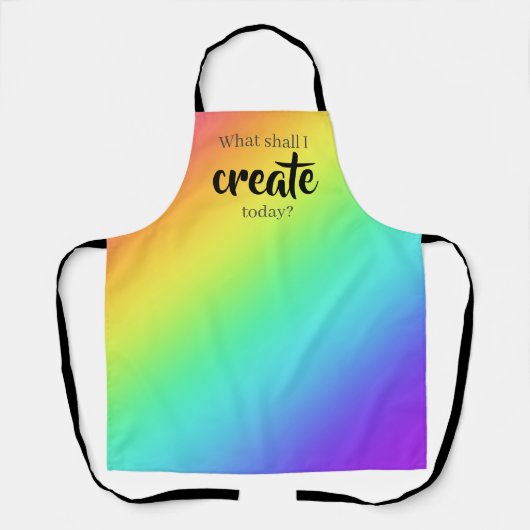 Wat zal ik vandaag Creëer? Schort regenbooggradiën (Voorkant)