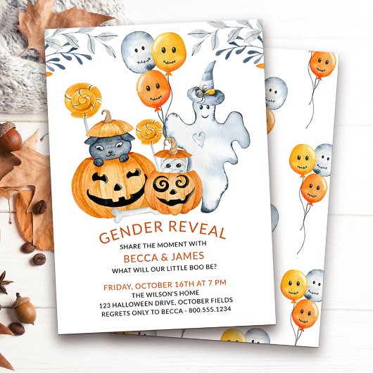 Wat zal Little Boo zijn Halloween Gender Onthullen Kaart