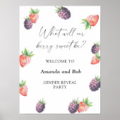 Wat zal onze zoete bes zijn? geslacht onthullen we poster (Voorkant)